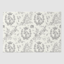 Elegante Elegante Schwarz-weiße Reittour Seidenpapier