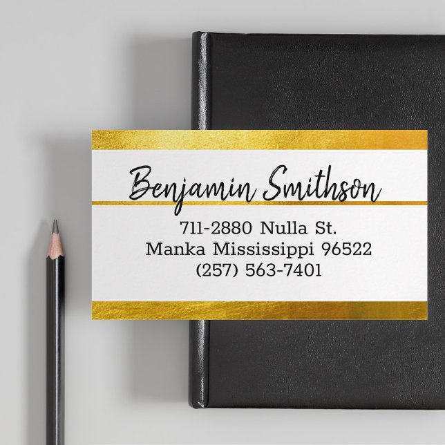 Elegante Eleganz Moderne Imitate Gold Luxus Custom Visitenkarte (Von Creator hochgeladen)