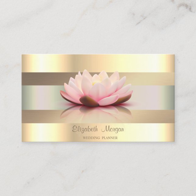 Elegante Eleganz Moderne, Imitate Gold Streifen Lo Visitenkarte (Vorderseite)