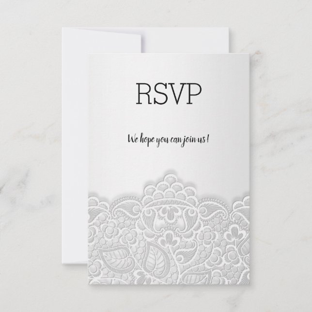 Elegante Eleganz und uAwg RSVP Karte (Vorderseite)