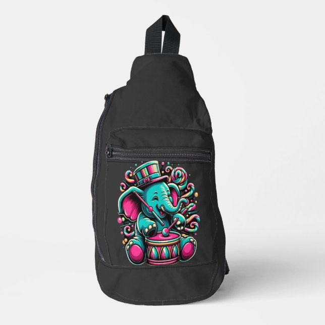 Elegante Elephant-Marmelade mit Top-Hut und Tromme Crossbody Bag (Vorderseite)