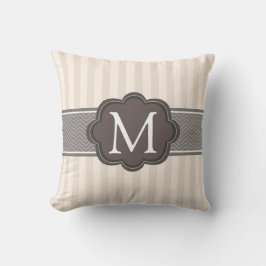 Elegante Elfenbein-Beige Stripes Kissen