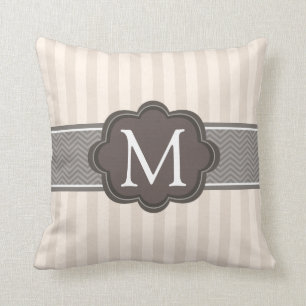 Elegante Elfenbein-Beige Stripes Kissen