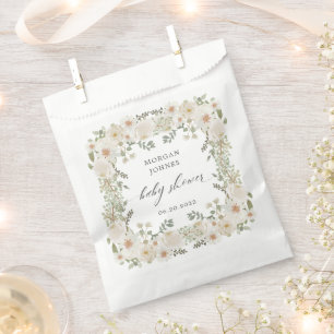 elegante elfenbeinfarbene Blumen-Hochzeit-Geschenk Geschenktütchen