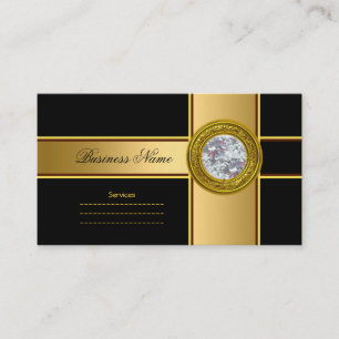 Elegante Elite Klasse Gold Schwarz Visitenkarte