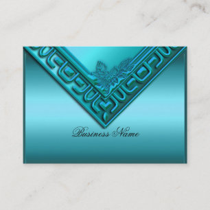Elegante Elite-Klasse Teal Blau Visitenkarte