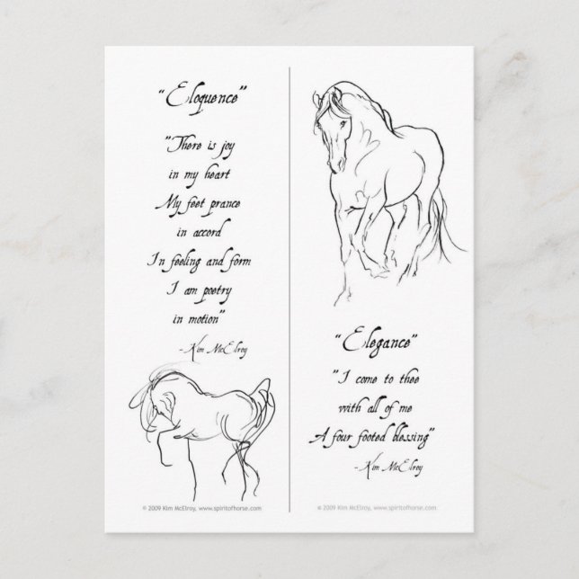 Elegante Eloquent Lesezeichen Postkarte (Vorderseite)