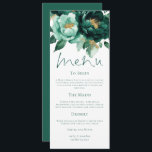 Elegante Emerald and Gold Florals Wedding Menu Car Einladung<br><div class="desc">Elegante Emerald and Gold Florals Wedding Menu Card. Verfügbar in digitaler Form und gedruckt. Schöne Blume grenzen an die Spitze,  mit einem eleganten Menu-Skript und leicht zu personalisieren die Erholung des Textes auf Ihre Bedürfnisse.</div>