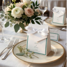 Elegante Emerald Green Gastgeschenk Hochzeit Box