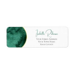 Elegante Emerald Green Watercolor Gold Wedding