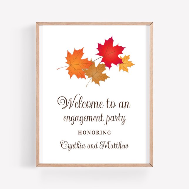 Elegante Engagement-Party im Herbst Poster (Von Creator hochgeladen)