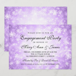 Elegante Engagement Party Winter Wonderland Lila Einladung