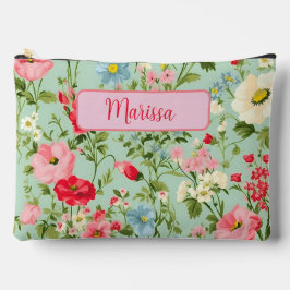 Elegante English Country Wildblume Lg Personalisie Zubehörtasche