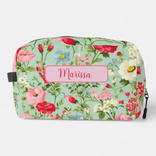 Elegante English Country Wildblume Personalisiert Waschbeutel