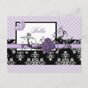 élégante entreprise florale violet MerciYou Cartes