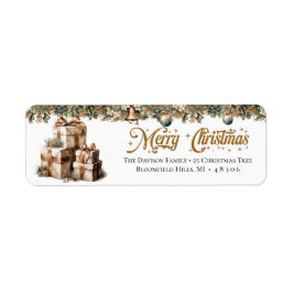 Elegante Erdfarben grünes Gold Weihnachtsgeschenk