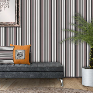 Elegante Erdtöne Braunes Savannah-Streifenmuster Tapete