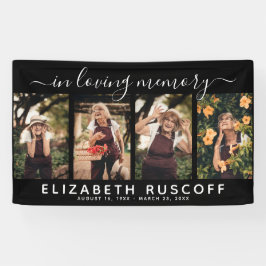 Elegante Erinnerung an das 4. Foto Collage Banner