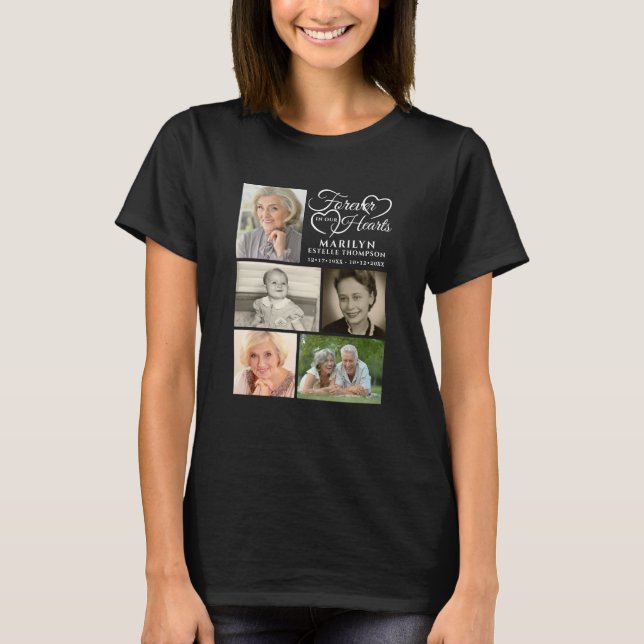 Elegante Erinnerung für immer in unseren Herzen 5  T-Shirt (Vorderseite)
