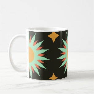 Elegante esoterische Formen nahtlose Musterkunst. Kaffeetasse