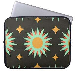 Elegante esoterische Formen nahtlose Musterkunst. Laptopschutzhülle
