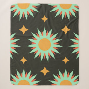Elegante esoterische Formen nahtloses Muster Kunst Sherpadecke