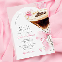 Elegante Espresso-Martini-Brautabschieds-Einladung