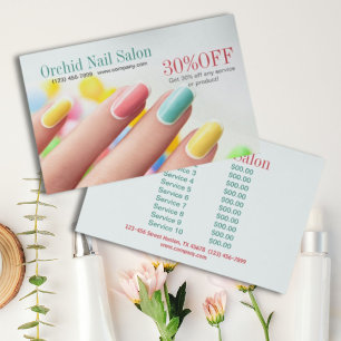 Elegante Esthetikerin SPA Nagelstudio Preislisten Flyer