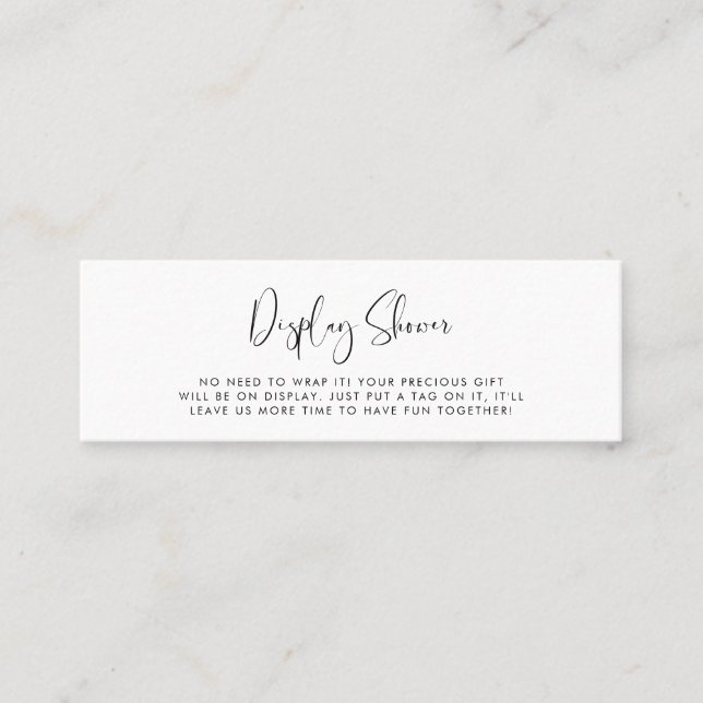 Elégante et moderne carte de douche Display (Devant)