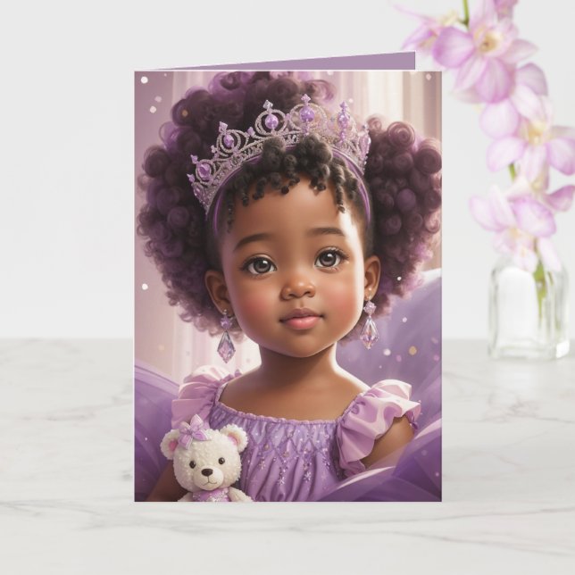 Elegante ethnische Lila Prinzessin Karte (Orchidee)