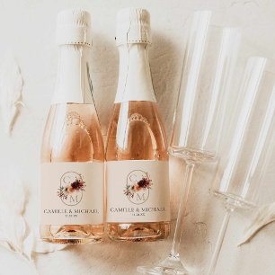 Elegante Etiketten für Mini-Champagnerflaschen für