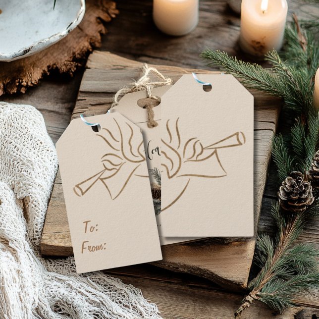 Élégante étiquette cadeau rectangulaire Angel (Elegant 
Angel Christmas Gift Cards)