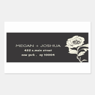 Élégante étiquette de mariage floral -3
