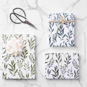 Elegante Eucalyptus-Blätter  Geschenkpapier Set