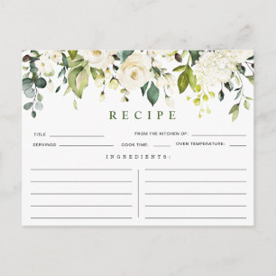 Elegante Eucalyptus Brautparty Rezept Card Postkarte