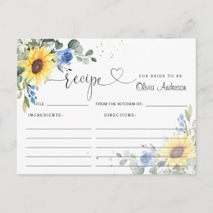 Elegante Eucalyptus Brautparty Rezept Card Postkarte