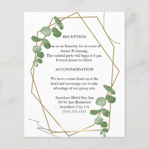 Elegante Eucalyptus Wedding Enclosure Card