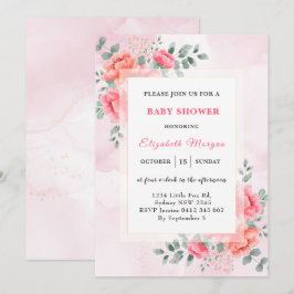 Elegante Eukalyptus-Blume Kinderdusche Einladung