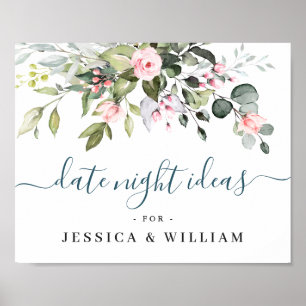 Elegante Eukalyptus-Brautparty-Date-Night-Idee Poster