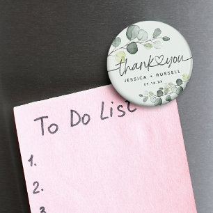 Elegante Eukalyptus-Dankeschön-Hochzeit Magnet