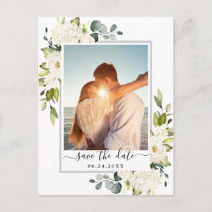Elegante Eukalyptus-FOTO Hochzeit Termin vormerken Postkarte