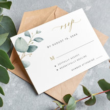 Elegante Eukalyptus-Grüne Goldhochzeit
