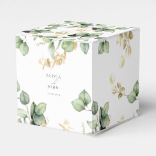 Elegante Eukalyptus-Hochzeit Geschenkschachtel