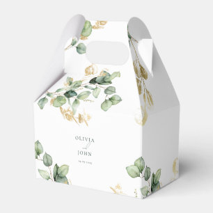 Elegante Eukalyptus-Hochzeit Geschenkschachtel