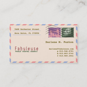 Elegante europäische Reisegeschäftskarte Visitenkarte