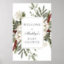 Elegante Evergreens und Winter Florals Baby Willko