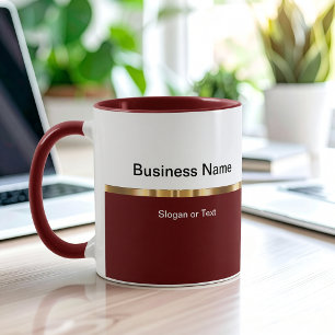 Elegante Executive Swag Kaffeetasse in Maroonfarbe