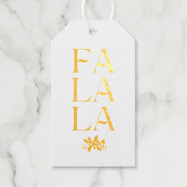 Elegante Fa La Christmas Foto Personalisiert Geschenkanhänger (Vorderseite)