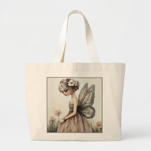 Elegante Fairy Flower Girl Whimsical Wedding Gift Jumbo Stoffbeutel
