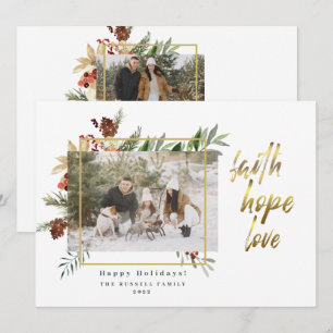 Elegante Faith Hope Liebe Zwei Bilder Weihnachten